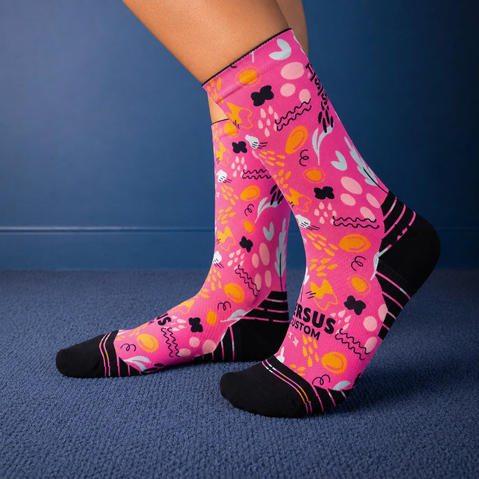 Funky Active Crew Tab Socks - Pink