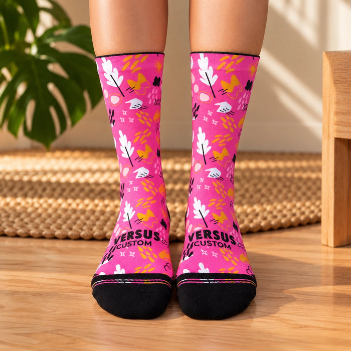 Funky Active Crew Tab Socks - Pink